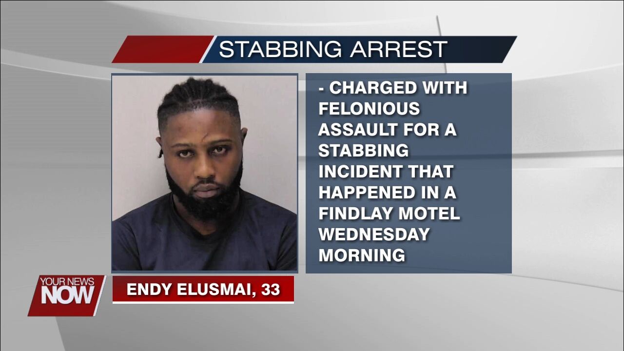 A suspect arrested for a stabbing incident at a Findlay motel Wednesday morning